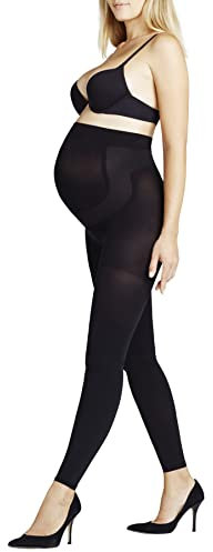 FALKE 9 Months 80 DEN W Le opaques épais pour la grossesse 1 paire, Leggings Femme, Noir Black 3009, L