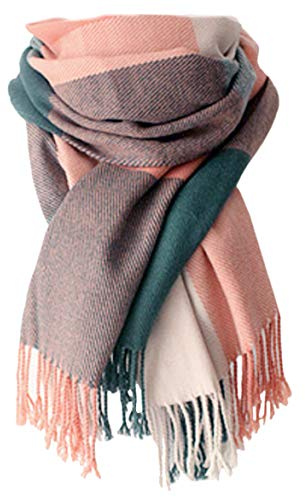 YSense Winter Scarf for Women, Fashion Long Plaid Scarves Warm Big Tartan Blanket Wrap Shawl Ladies Gifts