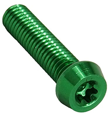 Fantic26 F26 Aluminium M5 Torx T25 Schraube 7075 Din 912 (grün, 25 Millimeter)