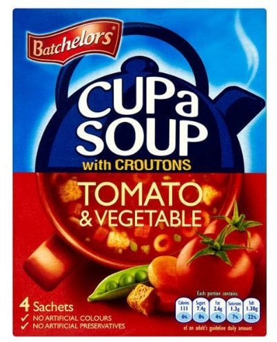 Batchelors Cup a Soup with Croutons Tomato & Vegetable 4 Sachets 9 x 104g by Batchelors