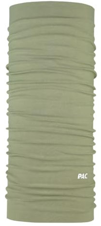 P.A.C. Original Solid Khaki Multifunktionstuch - nahtloses Mikrofaser Schlauchtuch, Halstuch, Schal, Kopftuch, Unisex, 10 Anwendungsmöglichkeiten