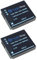 Lot de 2 batteries Li-ion compatibles avec Panasonic Lumix DMC-FX01, DMC-FX07, DMC-FX3, DMC-FX8, DMC-FX9, DMC-FX10, DMC-FX12, DMC-FX50, DMC-FX100, DMC-FX150, DMC-LX1, DMC-LX2, DMC-LX3