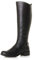 Ajvani Womens Ladies Calf mid Heel Zip Stretch Gusset Riding Boots, Black Matte, 5 UK