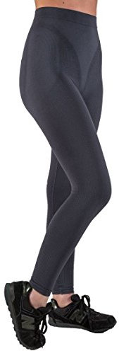 CzSalus Figurformende Anti-Cellulite Lange Hose (Leggings) mit Massageeffekt - Graphitgrau Größe M