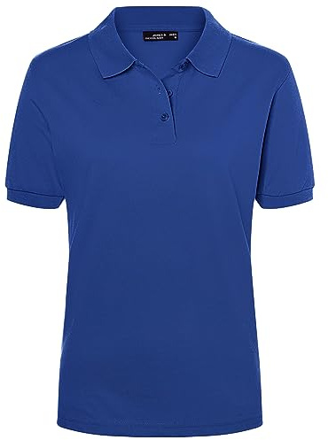 James & Nicholson Damenpolo Classic - Piqué-Poloshirt mit gestrickten Bündchen