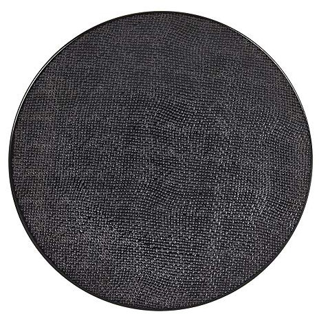 Table Passion - Assiette plate Vésuvio noir 27 cm (Lot de 6)