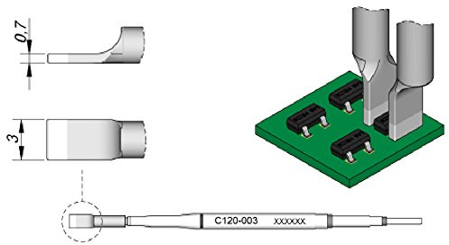 JBC C120005 Entlötspitzenpaar für PA120-A