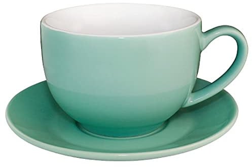 Olympia Cafe Cappuccino Cups Aqua 340Ml 12Oz Porcelain Coffee Milk Jugs 12pc