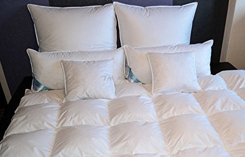 TM Maxx Kasetten Federdecke Ganzjahresdecke Bettdecke • Größe und Füllung zur Auswahl (135x200cm, 1200g) Weiß