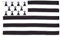 AZ FLAG - Drapeau Bretagne - 250x150 cm - Grand Drapeau Breton - France 100% Polyester Avec Oeillets Métalliques Intégrés - Pavillon 300 g