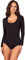Merry Style Damen Langarm Body BD900 (Schwarz, XXL)