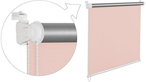 KS Handel 24 THERMOROLLO VERDUNKLUNGSROLLO 55x200 cm ROSA FENSTERROLLO MIT THERMOBESCHICHUNG 100% ABDUNKLUNG INKL. SEILZUGHALTER