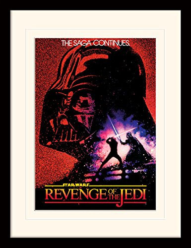 Pyramid International MP11372P-PL Star Wars (Revenge of The Jedi) montiert und gerahmt, Mounted 250 GSM Paperwrap MDF, Mehrfarbig, 44 x 33 x 4 cm