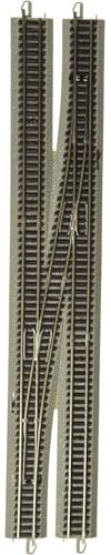 Bachmann 44876 E-Z Track 6 Single Crossover Turnout - Right (1/card) N Scale, Grey, 6 UK