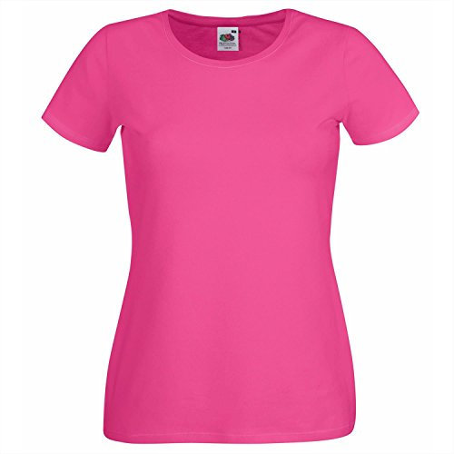 Fruit of the Loom Women's Original T. T-Shirt, Fuchsia, 10 (Manufacturer Size:Small)