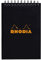 Rhodia 135009C Notizblock (DIN A6, 10,5 x 14,8 cm, Doppelspirale, kariert, mikroperforiert, 80 Blatt) 1 Stück schwarz