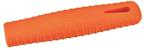 Lodge Silicone Hot Handle Holder for Seasoned Steel Pans, Orange,7 Inches