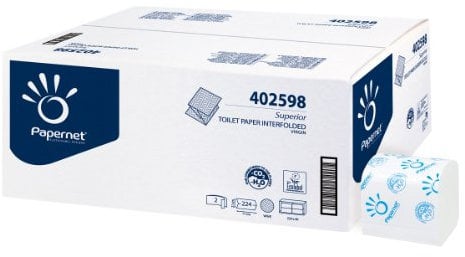 Papernet Superior Einzelblatt Toilettenpapier 2-lagig