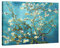 Wieco Art Giclée-Leinwanddrucke, Wandkunst für Wanddekoration von Van Gogh, Gemälde, Mandelblüte, modern, einteilig, gespannt und gerahmt, abstrakte Blumen, Kunstwerk, Heimbüro-Dekorationen