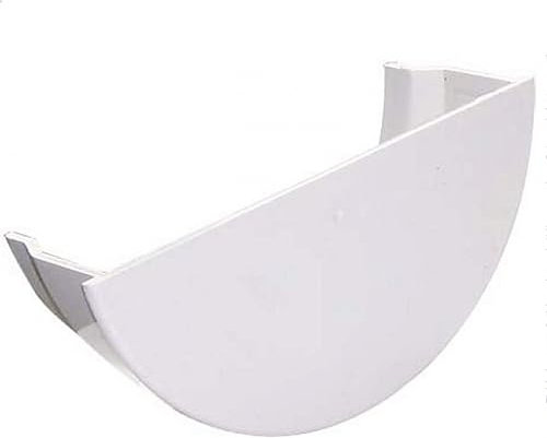 FLOPLAST 112mm Half Round Gutter Internal Stop End - White
