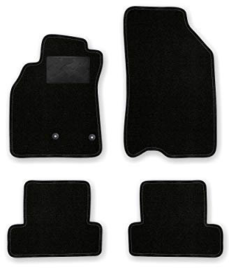 Bär-AfC Auto Fußmatten Ideal passend für Renault Megane 3 Typ Z 2008-2016, Autoteppiche Nadelvlies Schwarz, Rand Kettelung Schwarz, Trittschutz Kunststoff, Set 4-teilig, RE03251