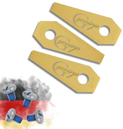 9 Lama di ricambio & 9 Viti sharp per Indego Robot tagliaerba di Bosch
