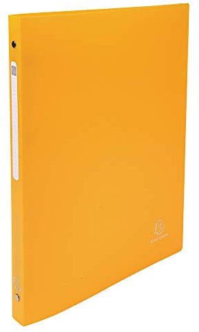 Exacompta - 51299E - 1 Raccoglitore Opak con Etichetta - Polipropilene Opaco 0.5 mm - 4 Anelli Tondi 15 mm - Dorso 20 mm - F.to Esterno 25x32 cm per A4 - 10 Colori Random