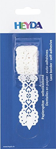 Baier & Schneider Siegelband Papierspitze Barock, Bandgröße (L x B): 2 m x 14 mm, weiß