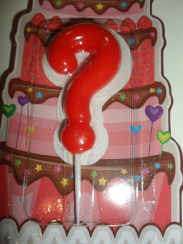 invercas 492y20 – Bougie anniversaire rouge num interrogan