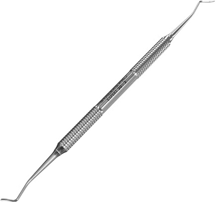STALEKS PRO Expert 20 Typ 2 Pediküre Kürette PE-20/2 – Doppelseitige Kürette für eingewachsene Nägel und Hornhaut – Handgeschärft – Edelstahl – Sterilisierbar, 1 oder 2er Pack