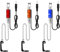 Dr.Fish Bissanzeiger-Set 3 Spulen Karpfenangeln Tragbare LED-Beleuchtete Bissanzeiger mit 2,5-mm-Klinkenstecker, Abnehmbar an der Rute Karpfenzubehör für Outdoor-Rutenleuchten