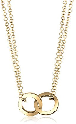 Elli Halskette Damen Kreis Layer in 925 Sterling Silber vergoldet