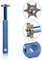 Beehive Filter Rillenschärfer mit 6 Köpfen – Golf Club Rillenschärfer-Werkzeug und Reiniger für alle Eisen, Pitching-, Sand-, Lob-, Gap- und Approach-Wedges und Utility-Schläger, blau