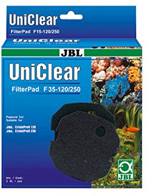 JBL 62206 Feiner Schaumstoff-Zuschnitt für Aquarienfilter CristalProfi 120/250, 2 x FilterPad F35