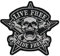 Lucky Patches, Aufnäher, Applikation, Aufbügler, Iron on Patch - Live Free Ride Free, Pirate, Skullhead, Totenkopf, Biker, Motorrad 10 x 10 cm