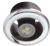 Manrose Primeline LEDSLKTC 4 inch (100mm) Part L Compliant LED Inline Showerlight Fan with Chrome Bezel & Timer Over-Run (LEDSLKTC)