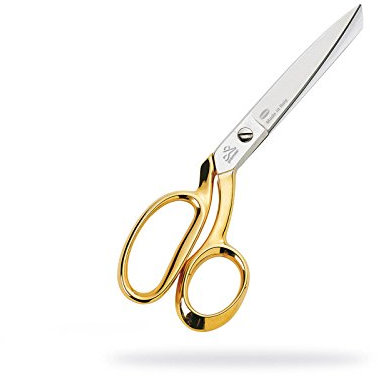 Premax ORO Collection Schneiderschere Ever Sharp-20cm-Ideal zum Schneidern und Nähen-Kohlenstoffstahl-Vergoldeter Griff-1 mikrodenaturierter Faden-Made in Italy