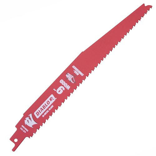 Diablo Bi-Metal Reciprocating Saw Blade for Nail-Embedded Wood - Variable Tooth - 9 Length, 4/6 TPI, 25-Pack - DS0912BW25