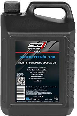 CAR1 Sägekettenöl 100 High Performance Haftöl Sägekette Motorkettensäge mineralisch 5L