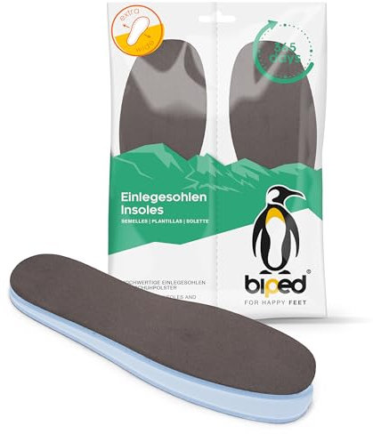biped 2 Paar Memory Einlegesohlen Sohlen - Extra weich für entspanntes Laufen z2476 (38-39)