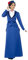 Smiffys Viktorianisches Kindermädchen-Kostüm, Blau, mit Kleid, Hut und Halstuch