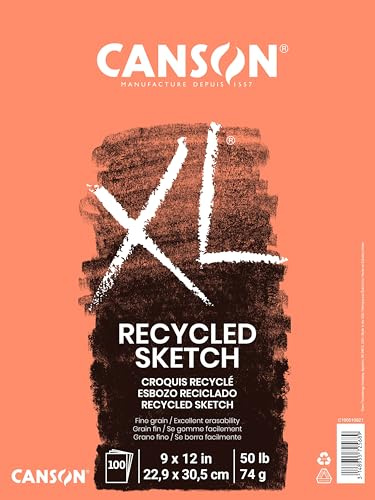 Canson XL Recycled Sketch Paper Pad 9X12, 100 Sheets