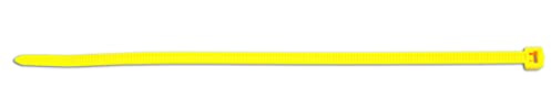 Connect Hellermann 30297 Kabelbinder, gelb, 200 mm x 4,6 mm, 100 Stück