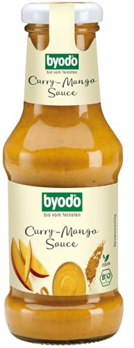 Byodo Curry-Mango Sauce, 250 ml - Bio | Glutenfrei & Vegetarisch | Cremiger Genuss ohne Ei und Hefe | Perfekt für Exotische Gerichte | 100% Bio-Zutaten aus Landwirtschaftlichem Anbau