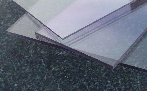 UV-Polycarbonat-Platte, verschiedene Abmessungen und Stärken, transparent (2–20 mm) farbloses Polycarbonat Alt-Intech®, 500 x 400 mm, 6 mm, 1