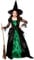 Kids Deluxe Emerald Witch Fancy Dress Costume - X-Large (Age: 11-13)