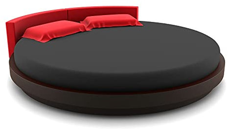 G BETTWARENSHOP Rundes Jersey Spannbettlaken Multi-Stretch schwarz, 230-260 cm rund