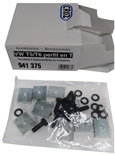Cruz 941-375 Befestigungs-Schrauben/Muttern mit T-Track, 4 Stück