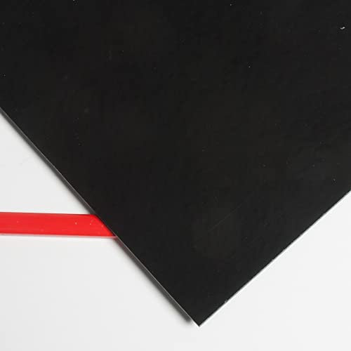 Plancha de metacrilato opaco negra 60x50 cm, 10 mm grosor, placa rígida de acrílico PMMA para manualidades, rotulación, decoración y construcción.