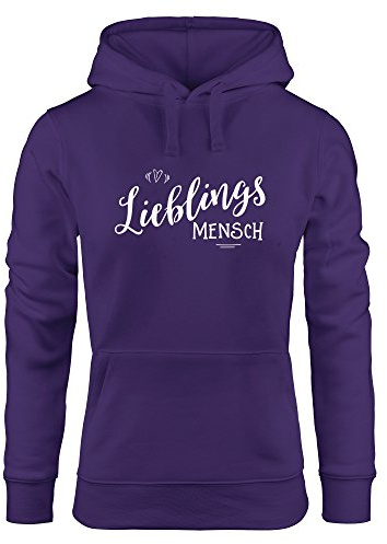 MoonWorks Hoodie für Damen, Lieblingsmensch, Sweatshirt mit Kapuze, Liebste oder Beste Freundin